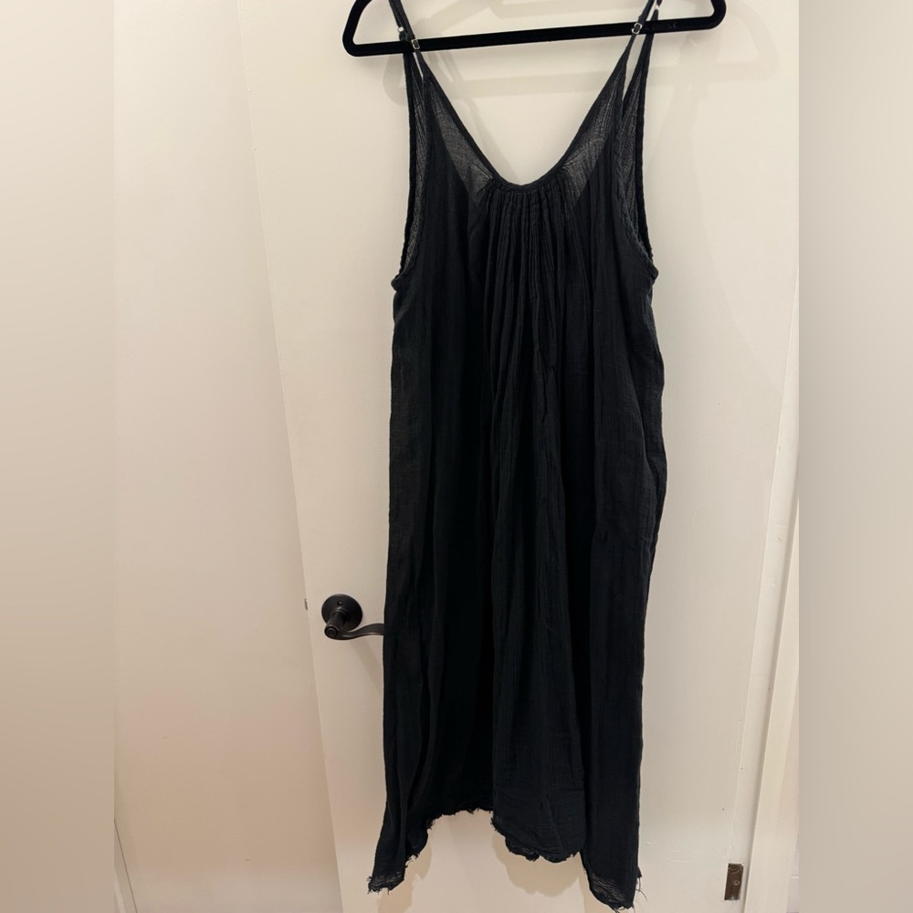 OMNIA Tulum Akumal Raw gauze dress black size small - Picture 9 of 13